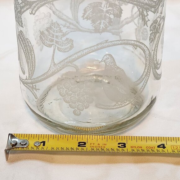 VTG 1988 Norman Kosarin Paul Masson Etched Glass Bird Vine Wine Carafe‎ Decanter - Picture 6 of 8